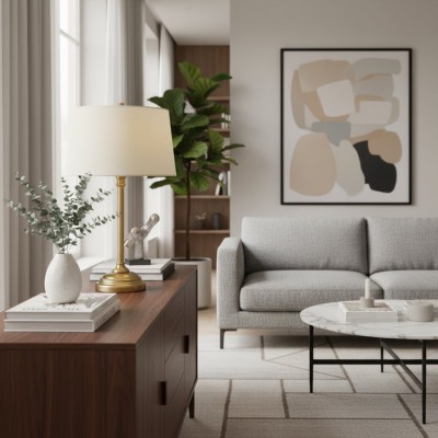 Nera USB-bordslampa – Justerbar höjd Elegant modern metalllampa för kontor och vardagsrum HL2397