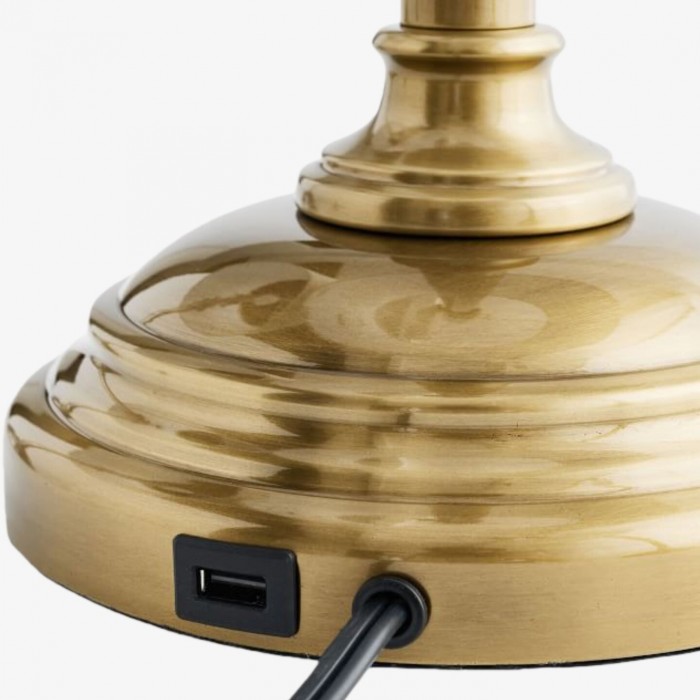 Nera USB Table Lamp – Adjustable Height Sleek Metal Modern Lamp for Office and Living Room HL2397