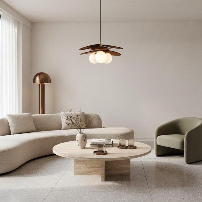 Orrise Artistic Layered Petal Pendant Light - Natural Inspired Lamp for Entryway and Bedroom HL2317