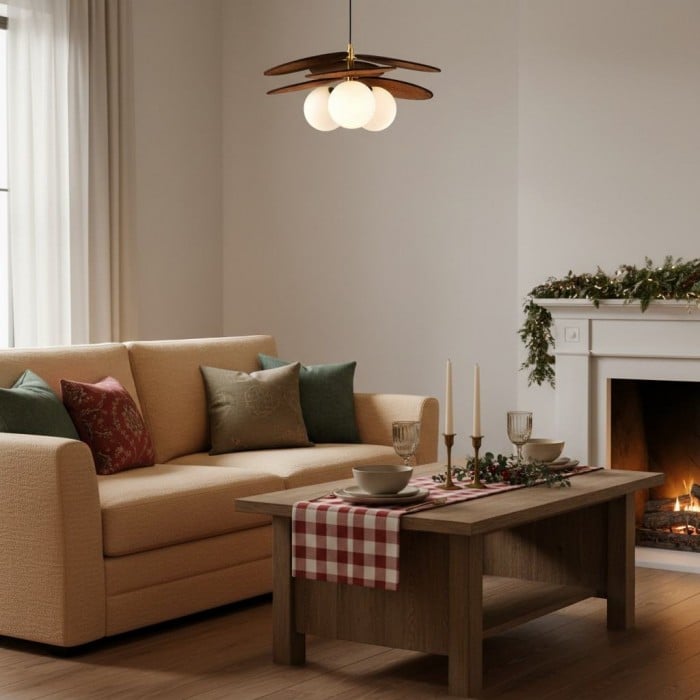 Orrise Artistic Layered Petal Pendant Light - Natural Inspired Lamp for Entryway and Bedroom HL2317