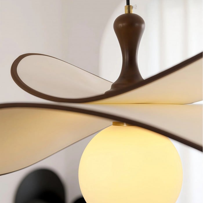 Orrise Floating Glass Globe Pendant with Metal Accents - Modern Minimalist lights for Kitchen and Dining Rooms HL2346