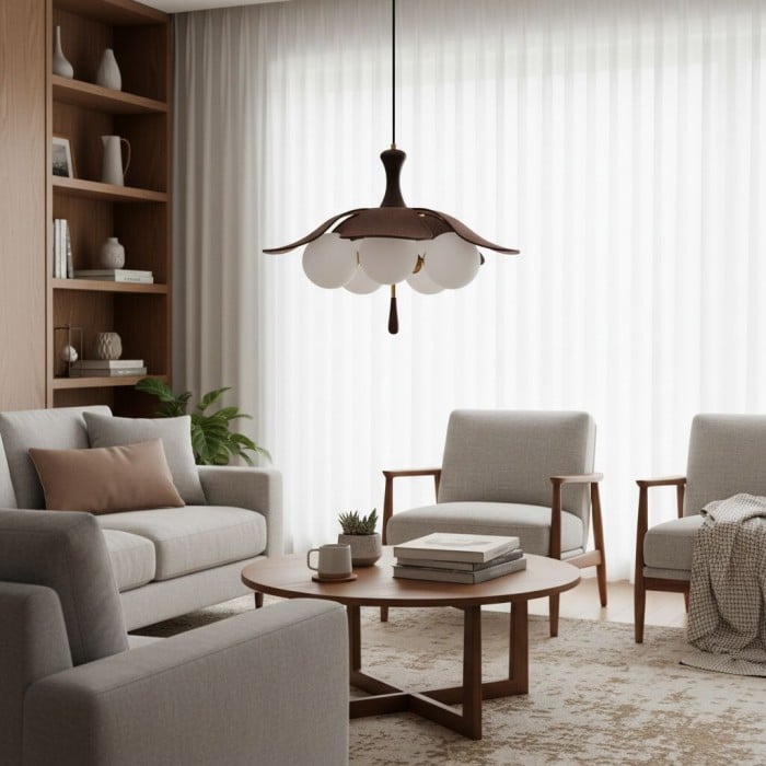 Orrise Series Sculptural Globe Cluster Pendant Lamp - Metal and Glass Pendant Light HL2314