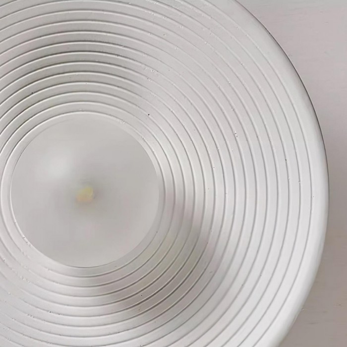 Ovalune plafondlamp met organische textuur, sculpturaal ontwerp, vlakke montage - moderne stijl voor de woonkamer HL2323