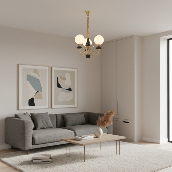 Radiara Kronleuchter – Modernes Luxus-Design mit geschichteten Steinscheiben für Ess- und Wohnbereich HL2327