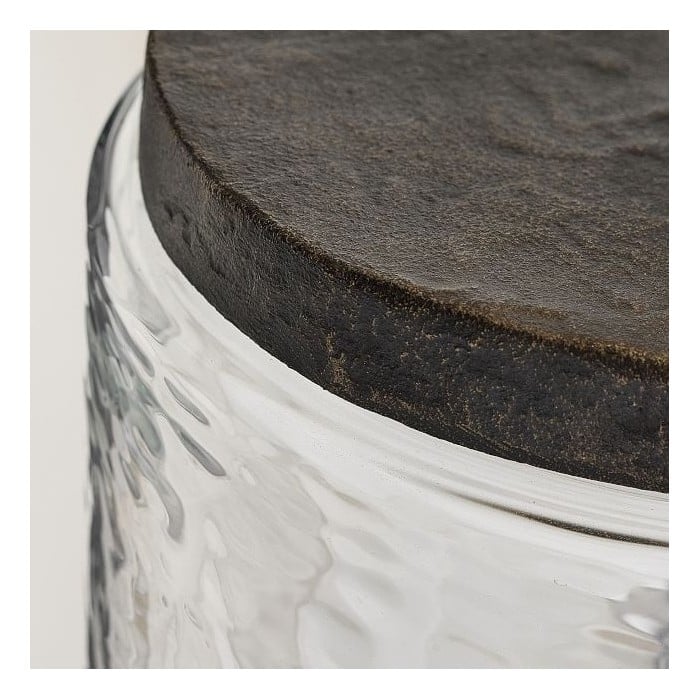 Sustaina Tafellamp van gerecycled glas - Sculpturale, onregelmatige vorm en kuststijl voor nachtkastje in de slaapkamer HL2292