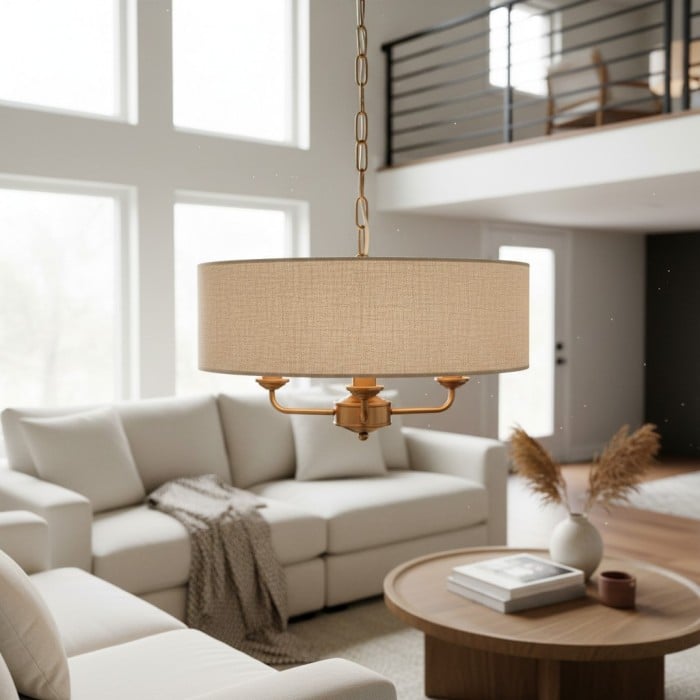 Tela Classic Multi-Light Design Pendant Light – Traditional Style Hanging Lamp for Dining Room HL2403