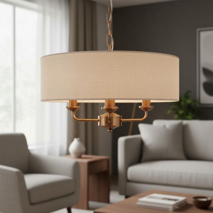 Tela Classic Multi-Light Design Pendant Light – Traditional Style Hanging Lamp for Dining Room HL2403