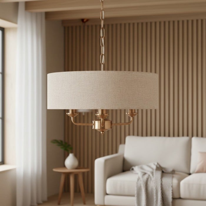 Tela Classic Multi-Light Design Pendant Light – Traditional Style Hanging Lamp for Dining Room HL2403