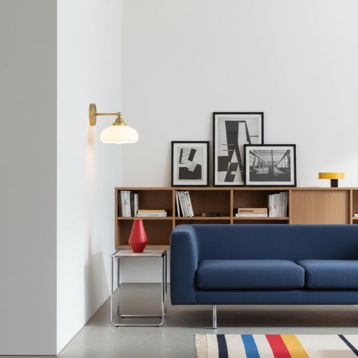 Velora Vintage Industriële Wandlamp met Glazen Kap voor Hal en Entree HL2308