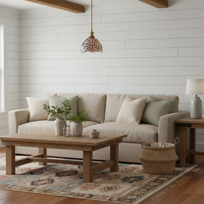 Vintage hanglamp met bloemenpatroon, decoratieve hanglamp – artistieke glazen stijl voor eetkamers HL2316