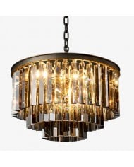 Lámpara de araña lineal Steampunk Industrax - Iluminación vintage con marco de metal para comedor o sala de estar HL2306