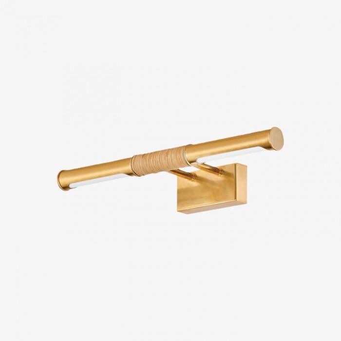 Aurix tavellampa – Smal vägglampa med inlindad mitt i bardesign i metallfinish för galleri och hall HL2374