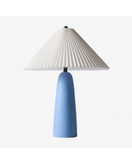 Lámpara de mesa Cordove con base esférica escultural, artística, pantalla de lino, para dormitorio y sala de estar HL2280