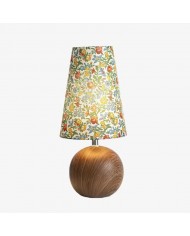 Nera bordslampa i glas med ädelsten - skimrande glasskärm med antik mässingsbas för vardagsrumsdekor HL2395