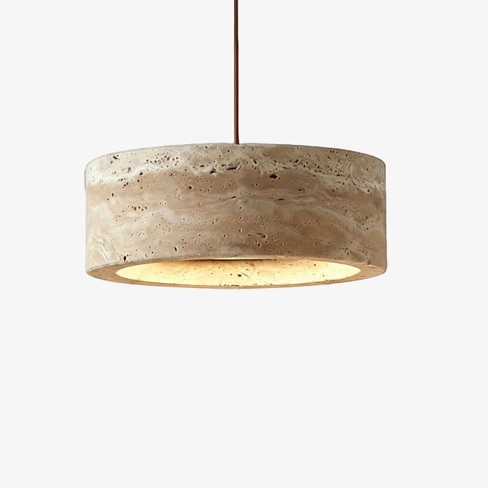 Kairis Travertine Natural Stone Pendant Light - Vintage Style Lighting for Dining and Living Spaces HL2343