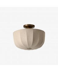 Calivra Modern Travertine Round Ceiling Light - Minimalist Flush Mount Lamp for Hallway and Bedroom HL2303