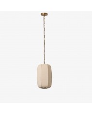 Lunorie Iron Metal Glass Globe Pendant Light – Sculpted Adjustable Pendant for Dining Spaces HL2351