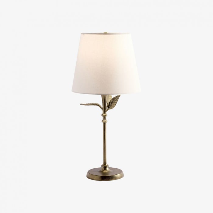 Roven Vintage Forged Iron Table Lamp - Botanical Pattern and Soft Linen Glow for Modern Interiors HL2277