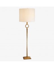 Lámpara de pie minimalista acanalada Tivo: base sencilla de madera maciza con pantalla de papel, ideal para salón y dormitorio