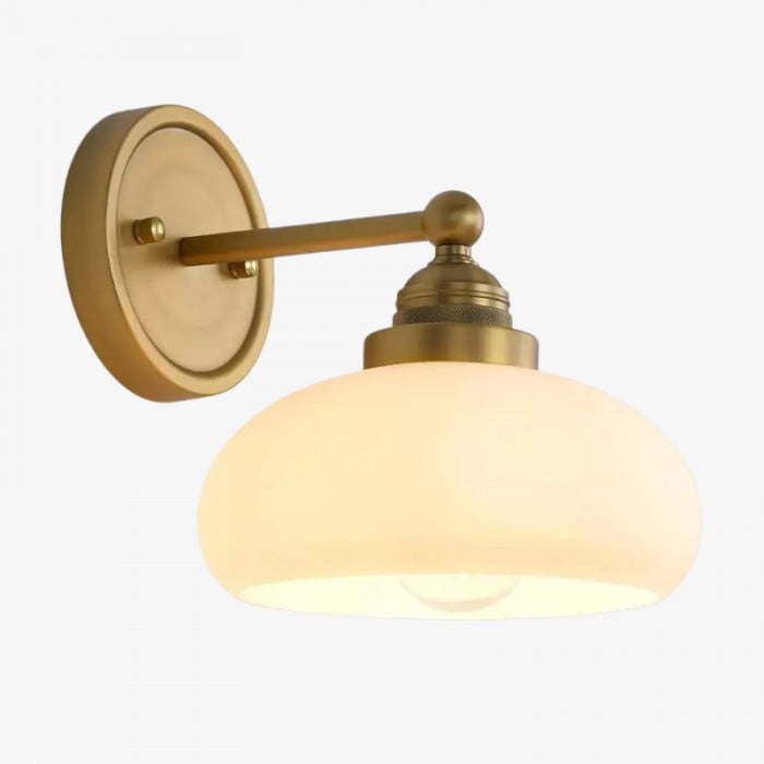 Velora Vintage Industriële Wandlamp met Glazen Kap voor Hal en Entree HL2308
