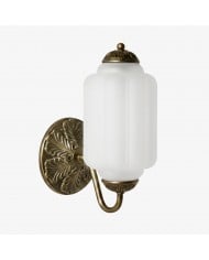 Ornato Luxe Moderne Art Deco Wandleuchte - Opalglas Kugelleuchte - Messing oder Schwarz HL1712