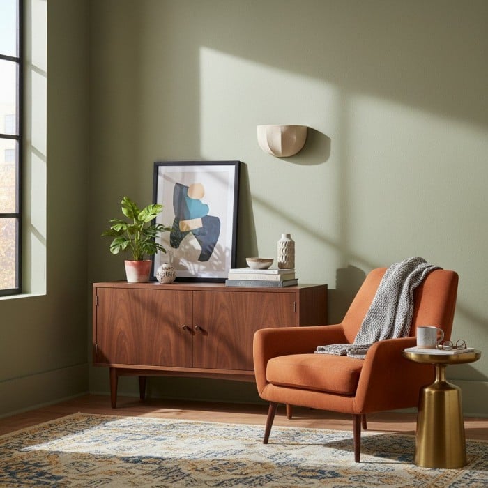 Loomis Wandleuchte mit Art-Deco-Leinenschirm, moderne Wandleuchte für Wohnzimmer und Flur HL2406