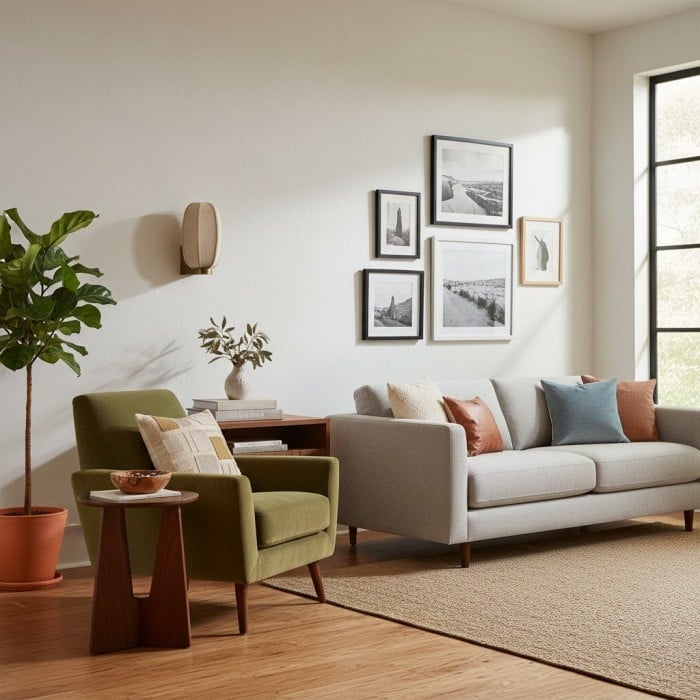 Loomis Wandleuchte mit Art-Deco-Leinenschirm, moderne Wandleuchte für Wohnzimmer und Flur HL2406