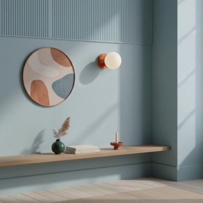 Nebulon konstnärlig keramisk vägglampa med mjukt sken - Perfekt för vardagsrum och hallar HL2407