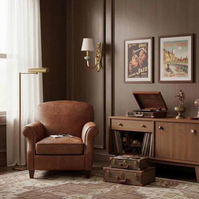 Rowanea Keramik Vägglampa med Tygskärm och Metallfinish - Lantlig Modern Halllampa HL2409