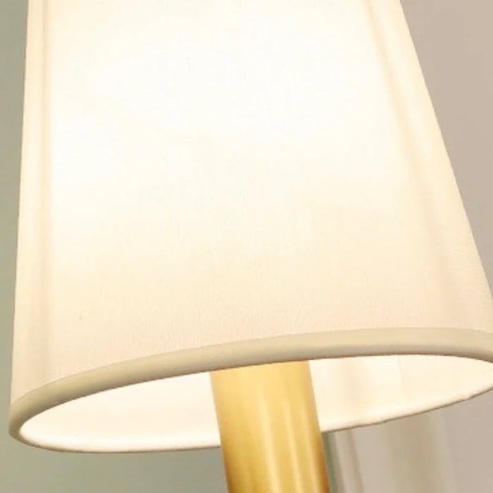 Rowanea Keramik Vägglampa med Tygskärm och Metallfinish - Lantlig Modern Halllampa HL2409