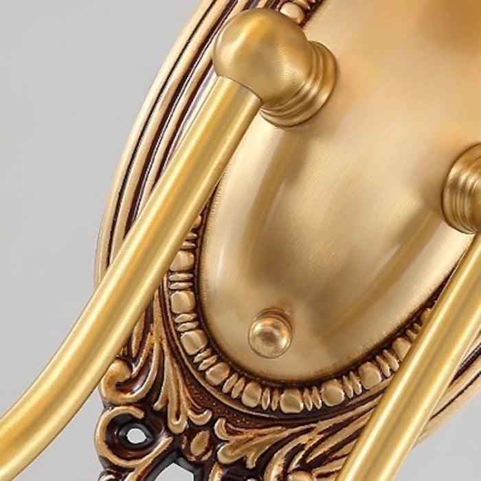 Rowanea Keramik Vägglampa med Tygskärm och Metallfinish - Lantlig Modern Halllampa HL2409