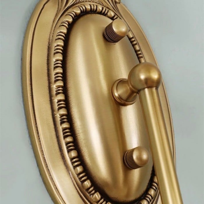 Rowanea Keramik Vägglampa med Tygskärm och Metallfinish - Lantlig Modern Halllampa HL2409