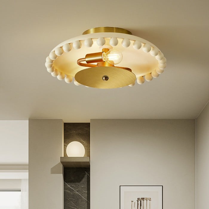 Crèmekleurige creatieve hal plafondlamp HL397