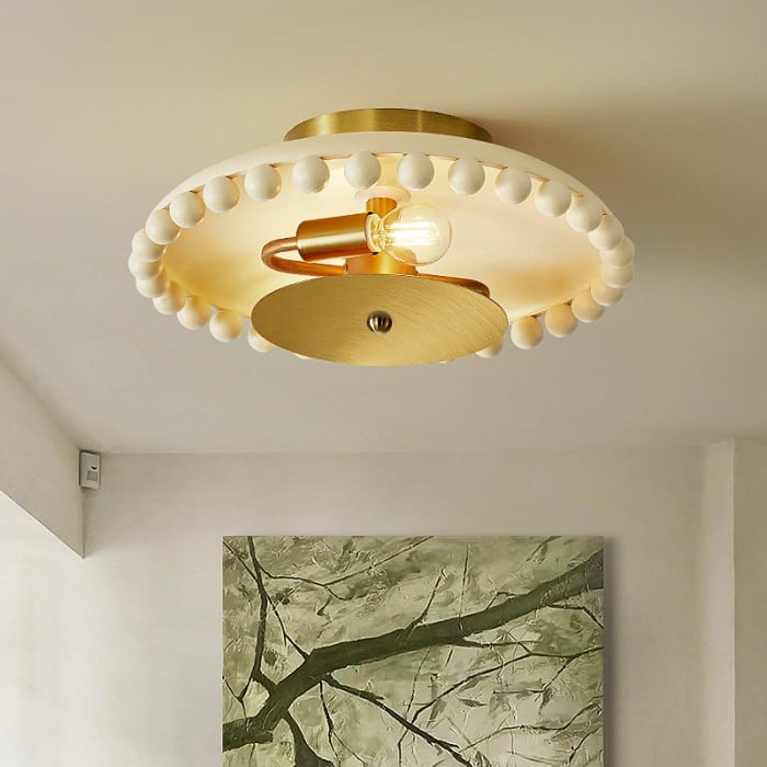 Crèmekleurige creatieve hal plafondlamp HL397