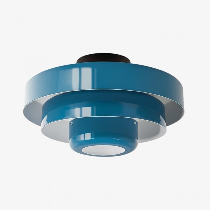 Lámpara de techo Bauhaus de triple capa - Lámpara de disco de metal colorido HL1843
