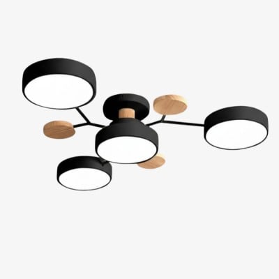 Plafonnier LED blanc chaud à disque ramifié nordique HL314