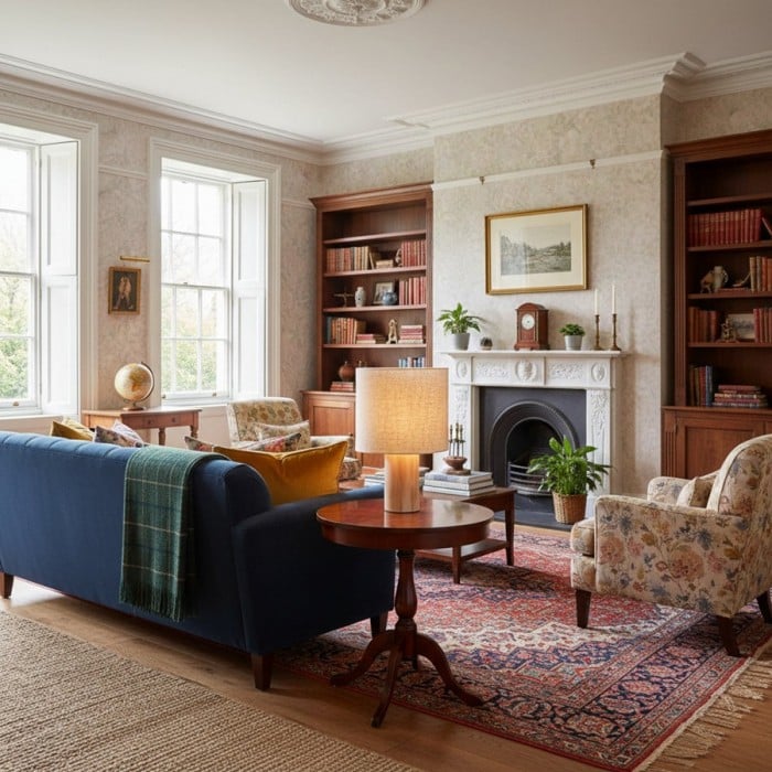 Linemora Simple Wooden Base Table Lamp - Natural Linen Cylindrical Shade Design HL2182