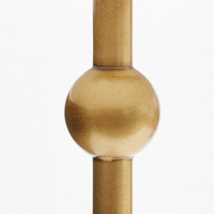 Lámpara de pie vintage Serena de latón - Estructura de hierro con pantalla de lino para salas de estar y rincones de lectura