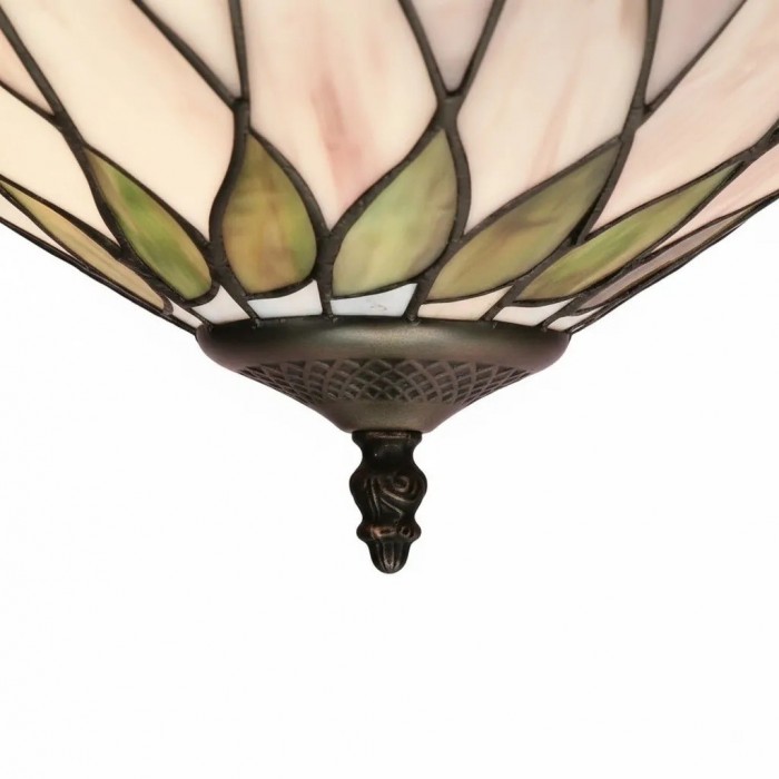 TF Hutchinson Tiffany plafondlamp met Mackintosh rozet voor woon- en eetkamers HL2098