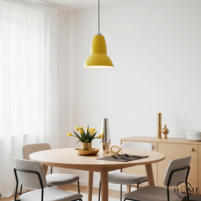 Minimalistyczna metalowa lampa wisząca Modryx – klasyczna lampa wisząca do salonu HL2336