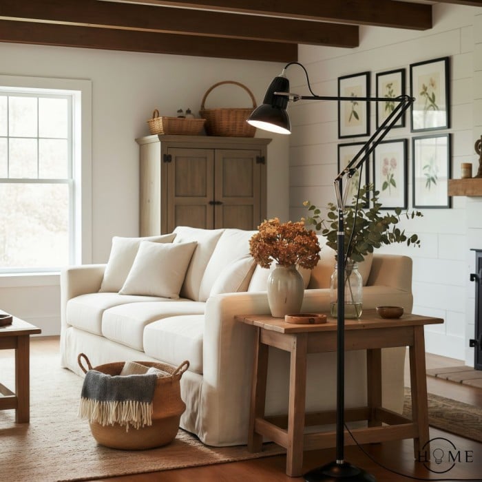 Modryx Verstellbare klassische Metall-Stehleuchte - Moderne, gerichtete Stehlampe für das Wohnzimmer HL2340