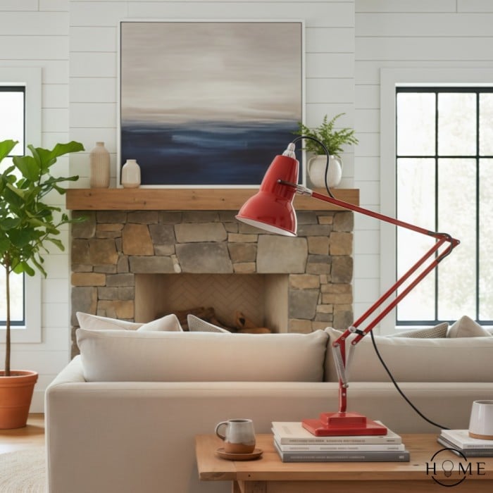 Lampada da tavolo in metallo con braccio a molla Modryx - Lampada da scrivania regolabile vintage per studio HL1820