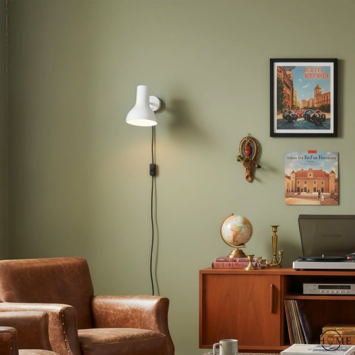 Aplique de pared con brazo flexible Modryx - Aplique minimalista de metal ajustable para espacios habitables HL2329