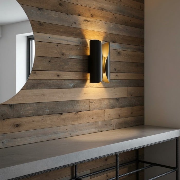 Applique murale sculpturale artistique Auregon – Applique murale abstraite en métal enroulé pour couloir ou salon HL2436