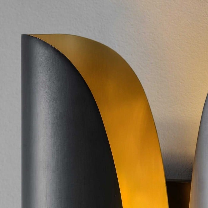 Applique murale sculpturale artistique Auregon – Applique murale abstraite en métal enroulé pour couloir ou salon HL2436