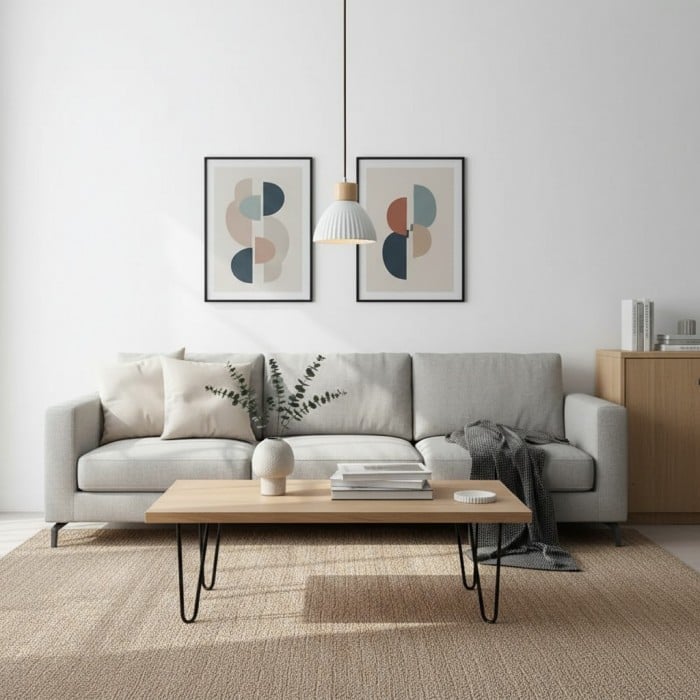 Lámpara colgante moderna Cerawooda - Silueta circular para sala de estar HL2441