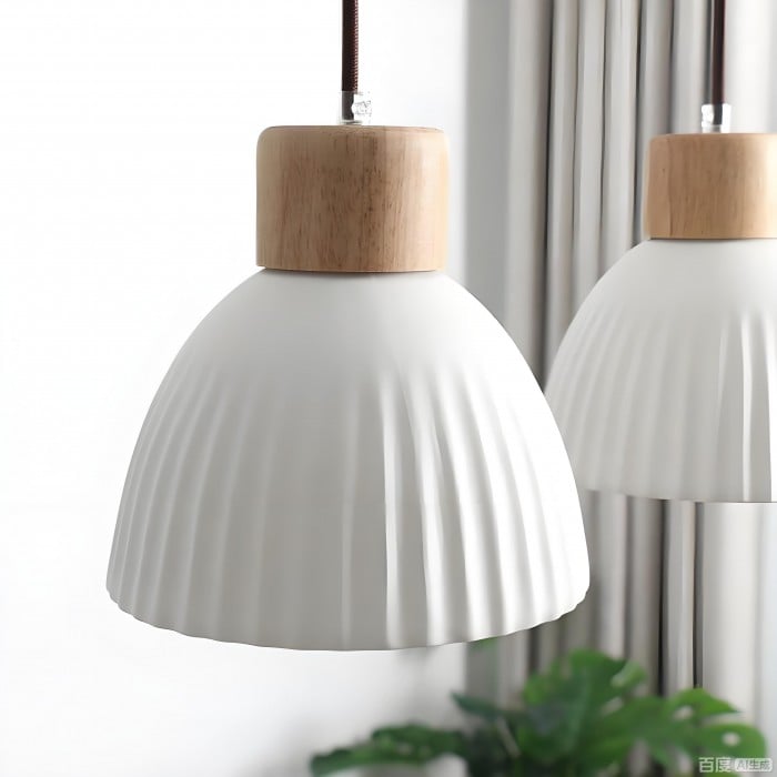 Lámpara colgante moderna Cerawooda - Silueta circular para sala de estar HL2441