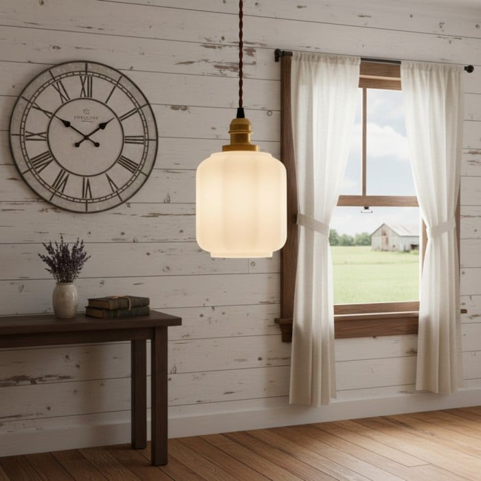 Lampa wisząca Glassora Creative Glass Lantern – stylowa lampa wisząca do kuchni lub sypialni HL2419
