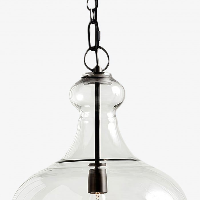 Suspension Lirra en verre soufflé à la main – Style industriel pour salons et entrées HL2429