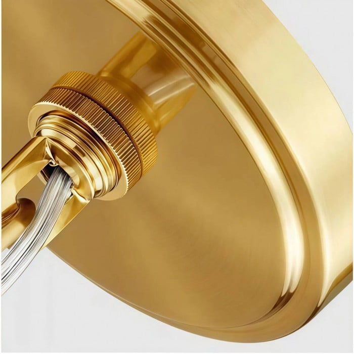 Suspension Lirra Vintage en verre transparent avec dôme - Style industriel classique pour entrée HL2425